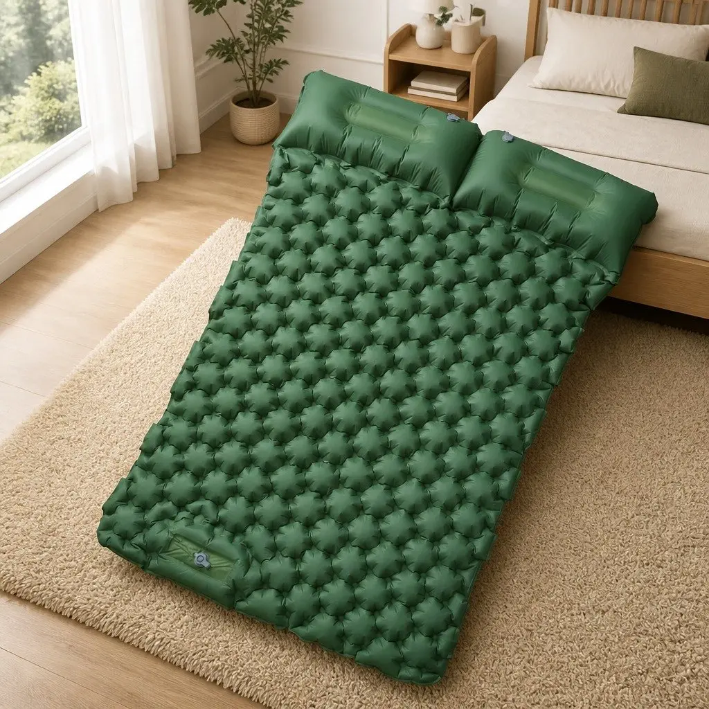 2-Person Self Inflating Camping Mattress with Pillows