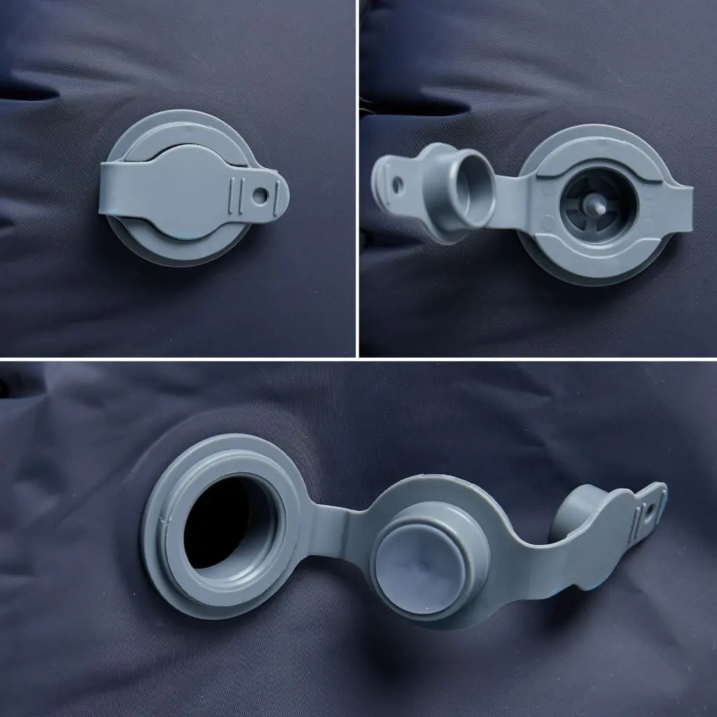 Grey Inflatable Camping Mattress with Pillow