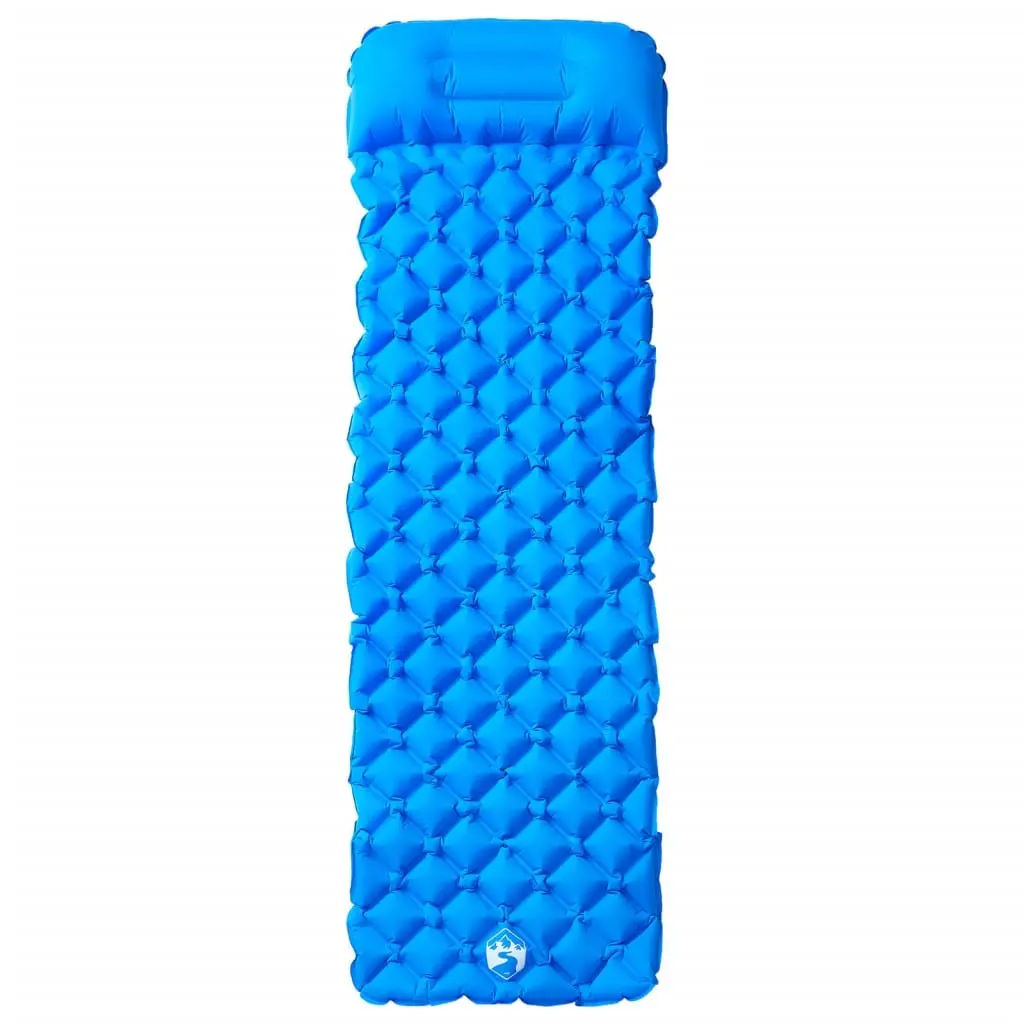 Inflatable Camping Mattress with Pillow for One