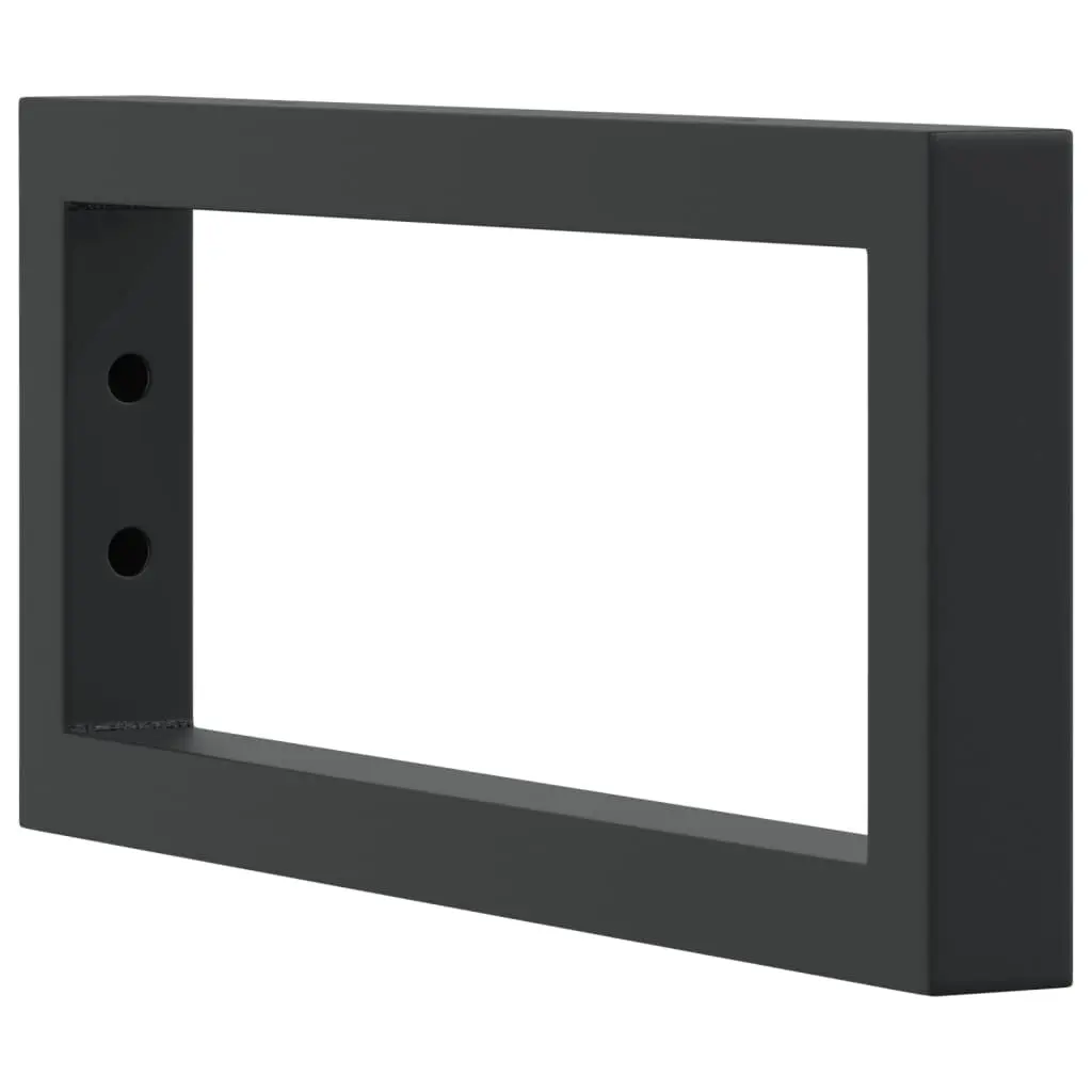 Black Steel Shelf Brackets for Washbasin 2 pcs