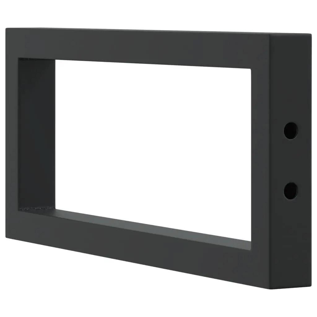 Black Steel Shelf Brackets for Washbasin 2 pcs