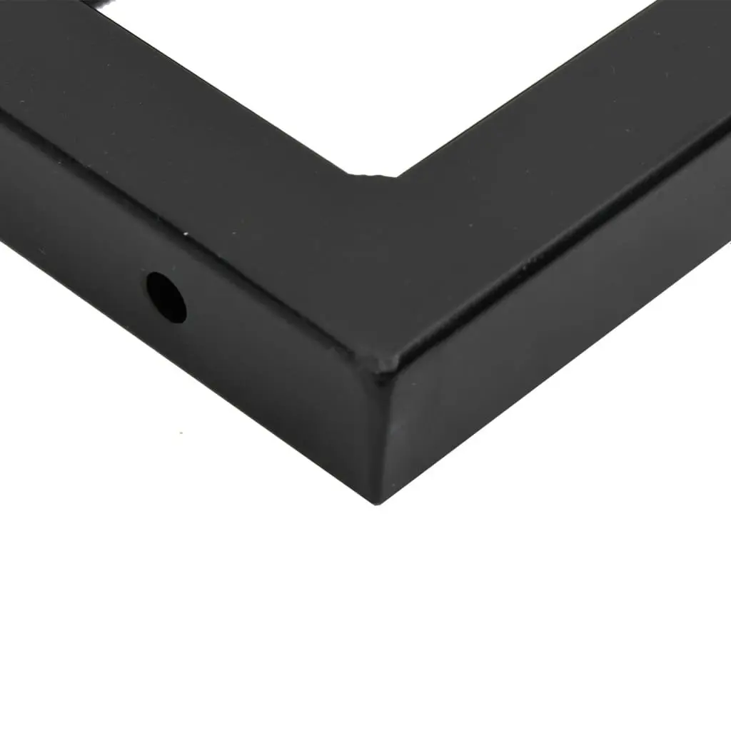 Black Steel Shelf Brackets for Washbasin 2 pcs