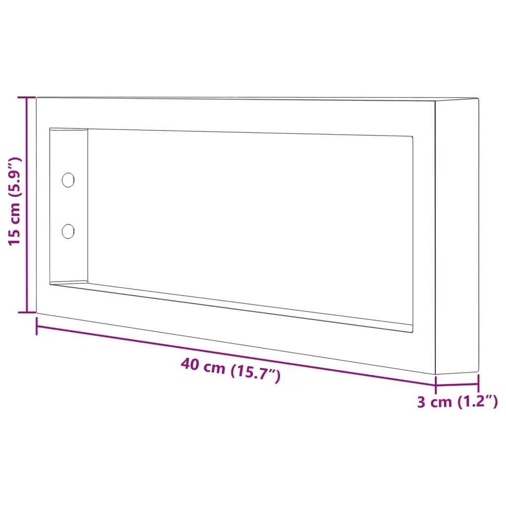 Rectangular Steel Shelf Brackets for Washbasin Support