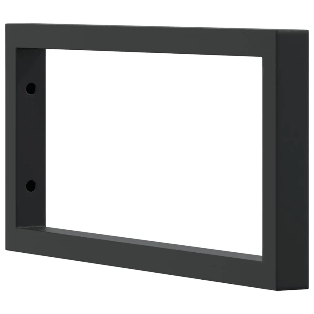 Black Wall Mount Steel Shelf Brackets 2 pcs