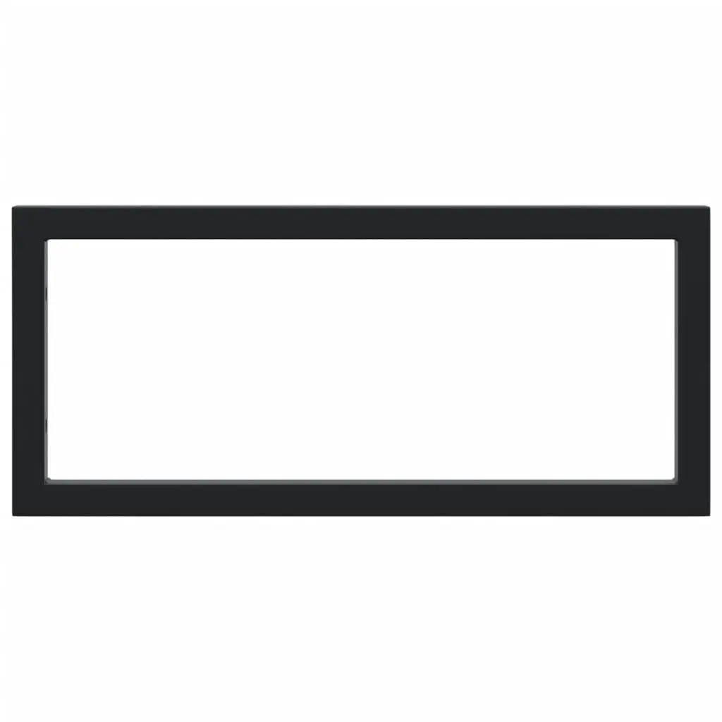 Black Wall Mount Steel Shelf Brackets 2 pcs