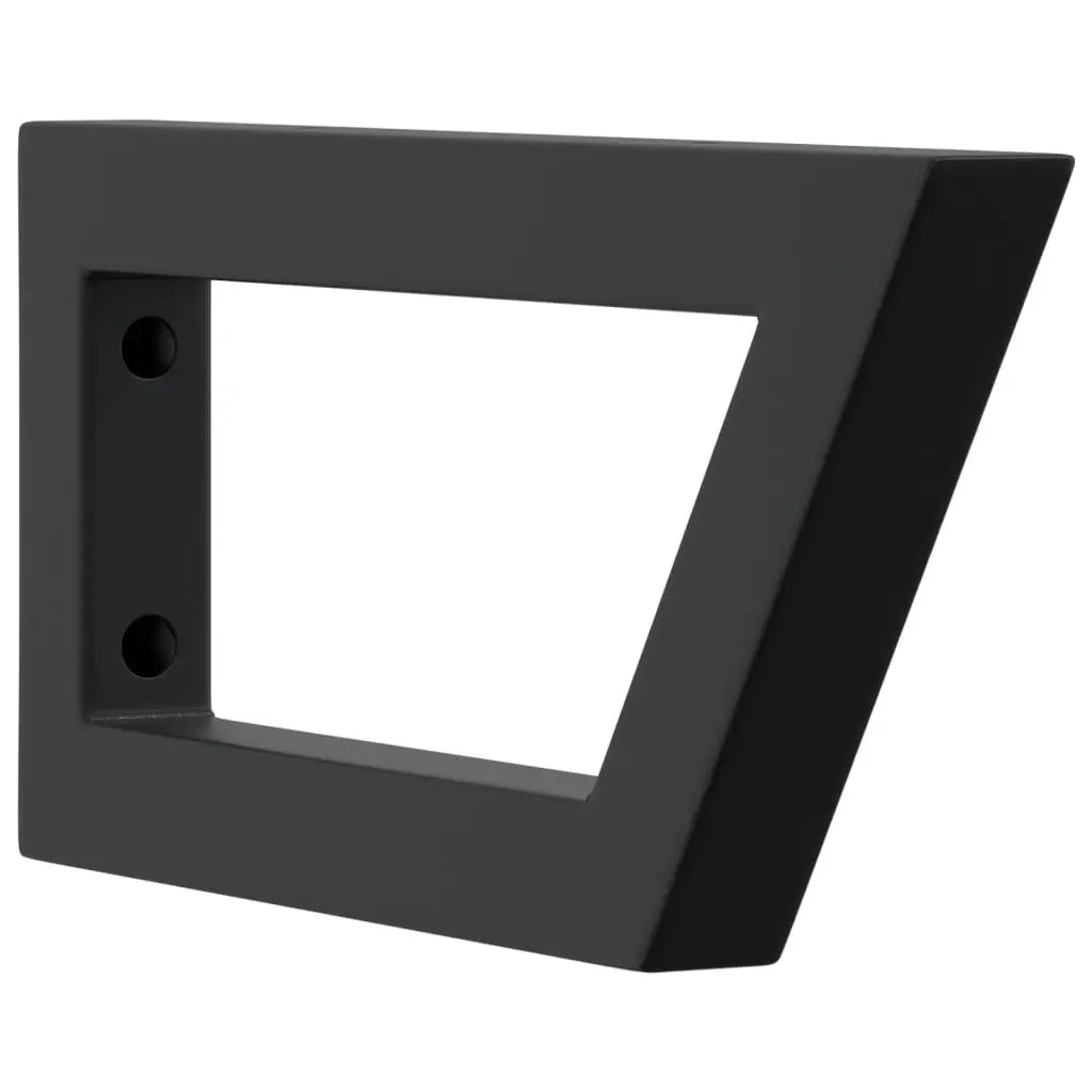 Shelf Brackets for Washbasin 2 pcs Black Trapezium Steel Wall Mount Storage