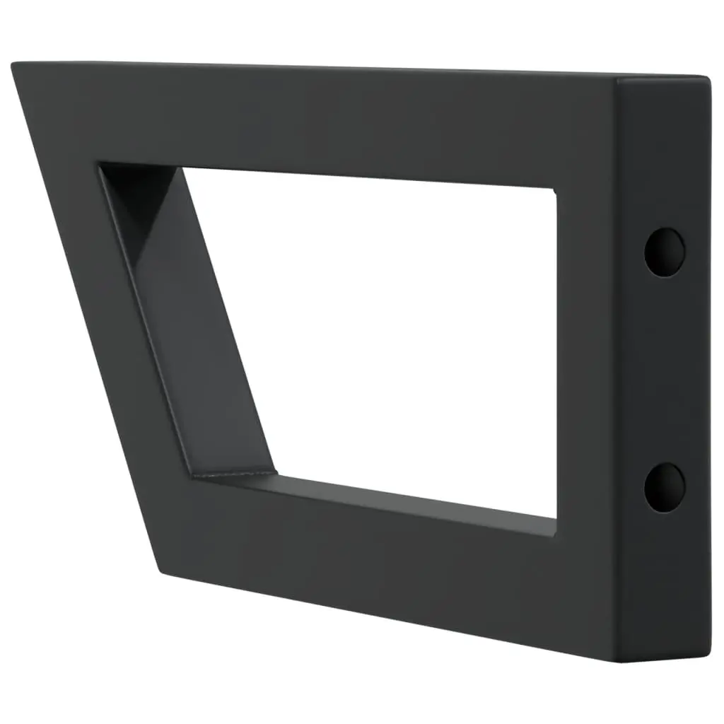 Shelf Brackets for Washbasin 2 pcs Black Trapezium Steel Wall Mount Storage