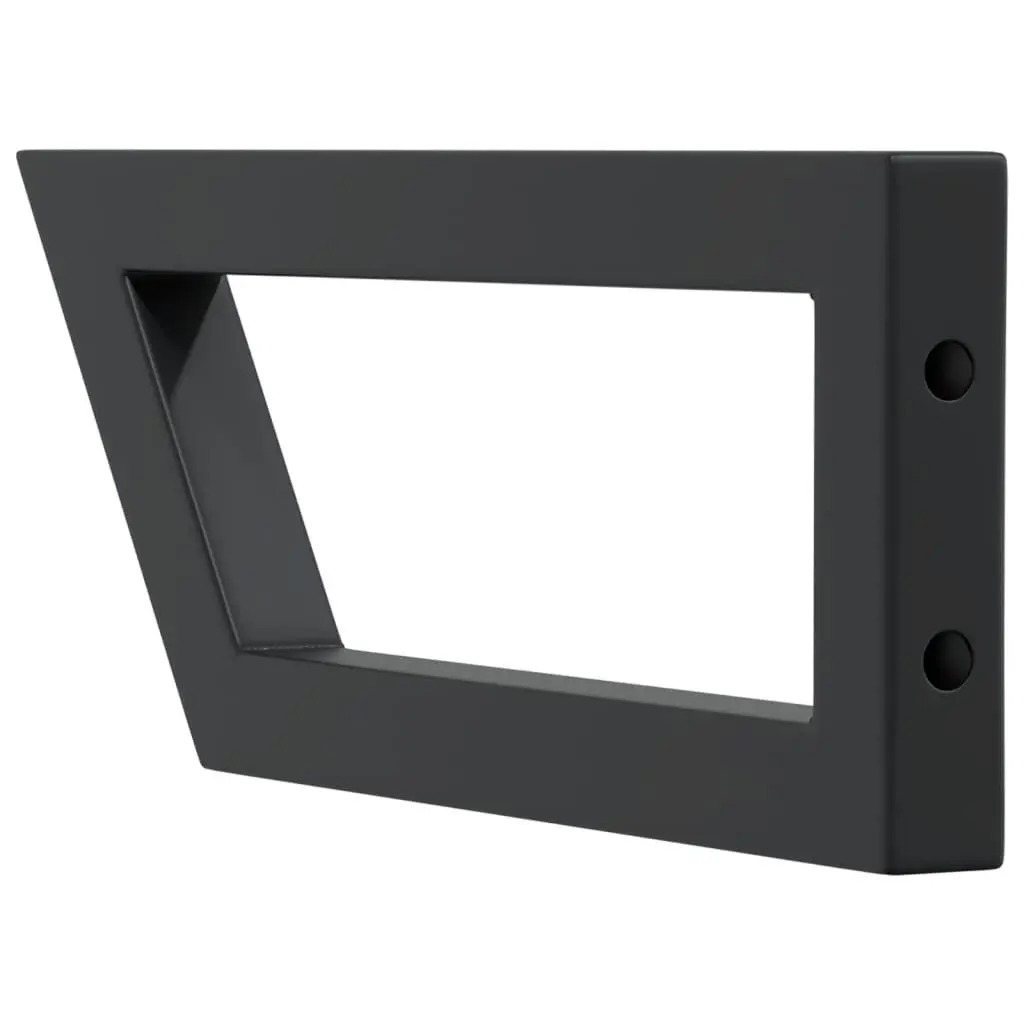 Steel Wall Mount Shelf Brackets for Washbasin 2 pcs Black
