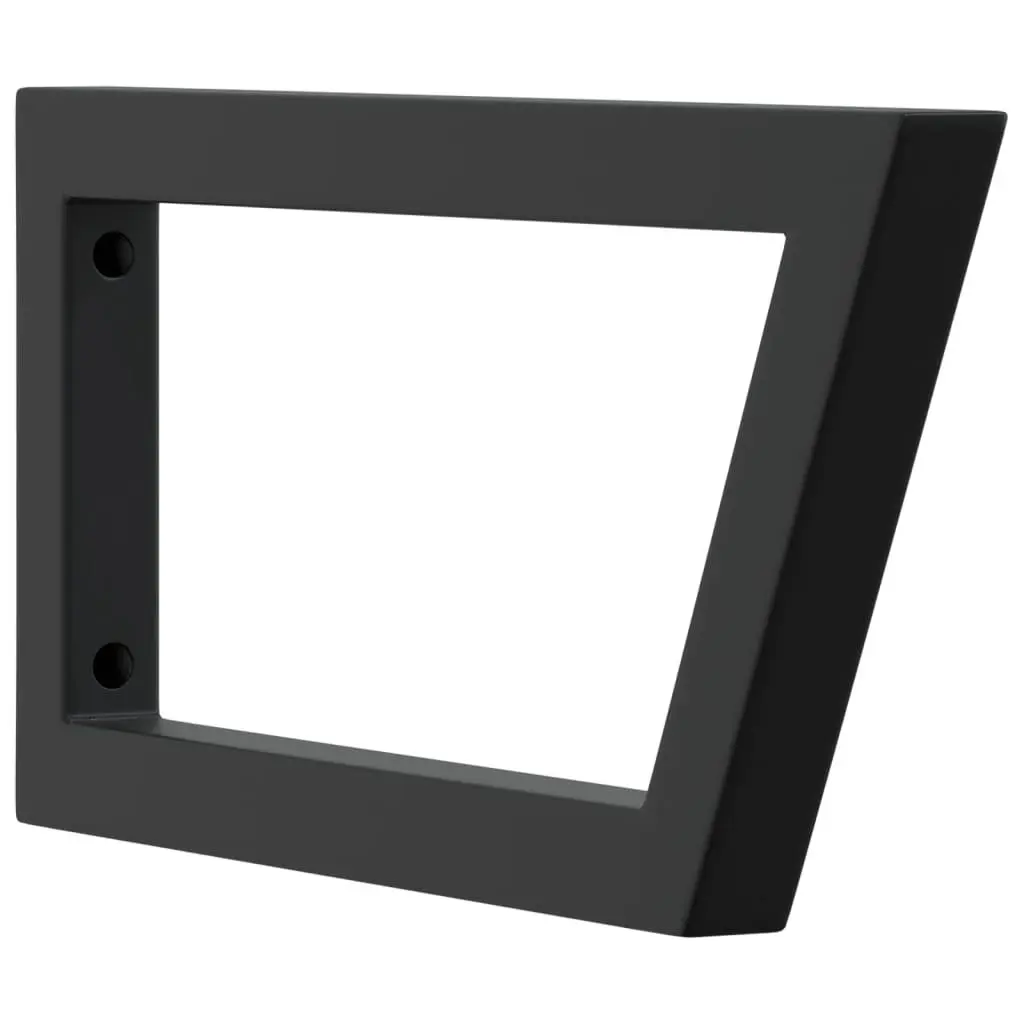 Shelf Brackets Steel Trapezium 2 pcs Black Wall Mount Support