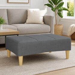 Durable Dark Grey Footstool for Living Spaces