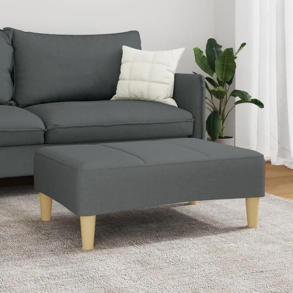 Dark Grey Footstool for Living Spaces