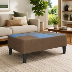 Multicolour Fabric Ottoman Footstool for Living Spaces