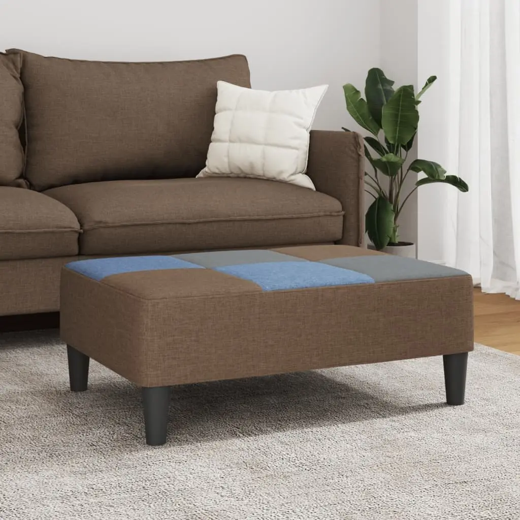 Multicolour Fabric Ottoman Footstool for Living Spaces