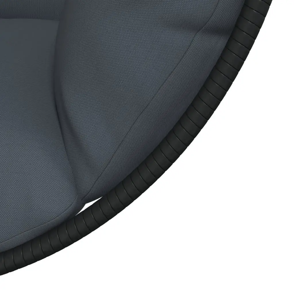Hanging Egg Chair Rattan Steel Frame Anthracite