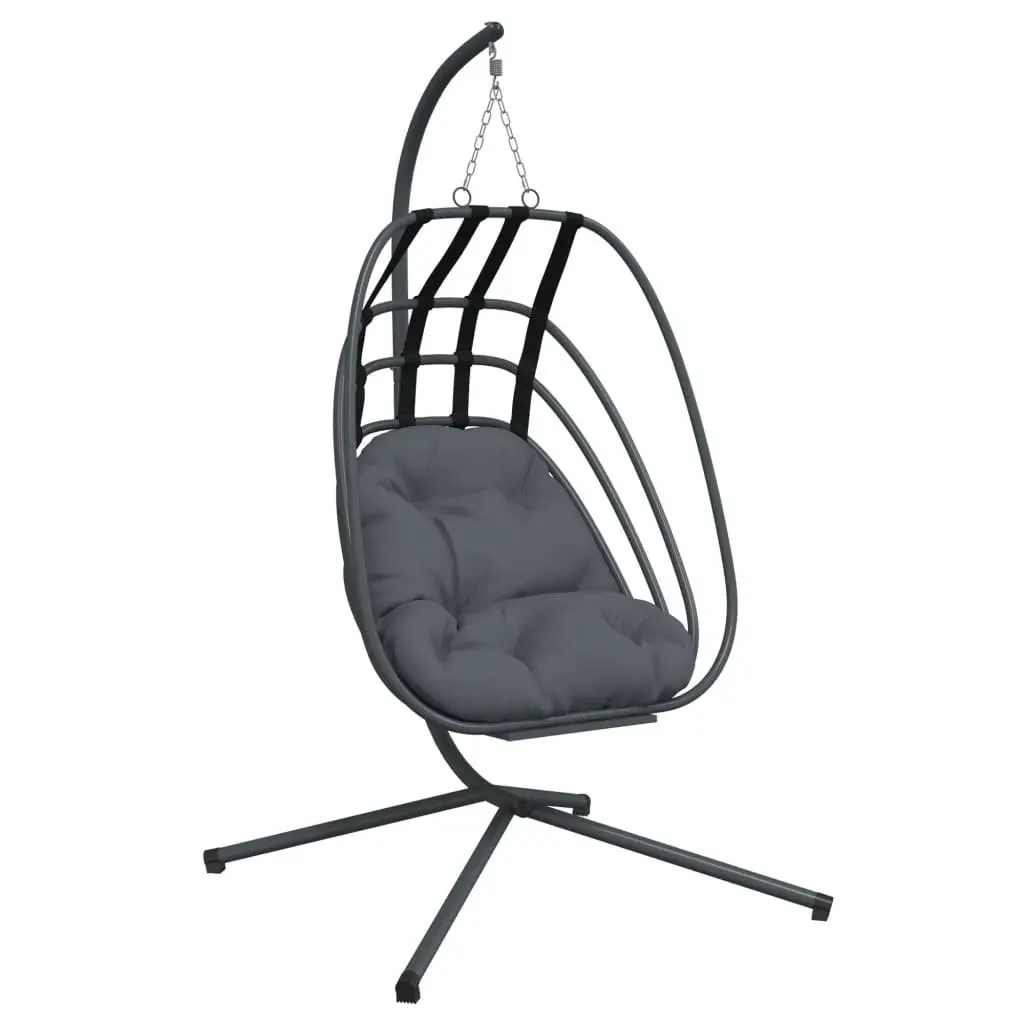 Anthracite Hanging Egg Chair with Stand