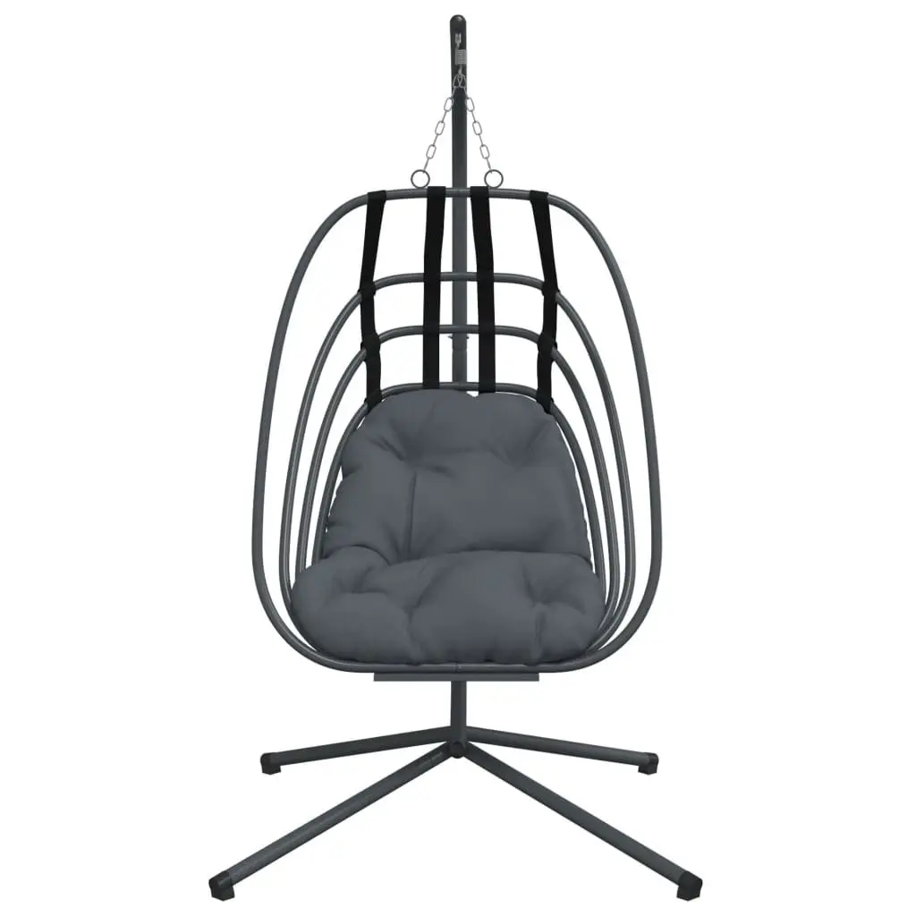 Anthracite Hanging Egg Chair with Stand