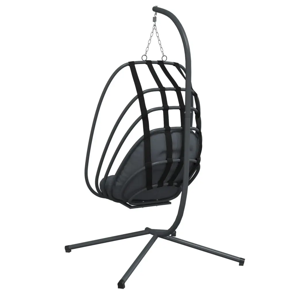 Anthracite Hanging Egg Chair with Stand