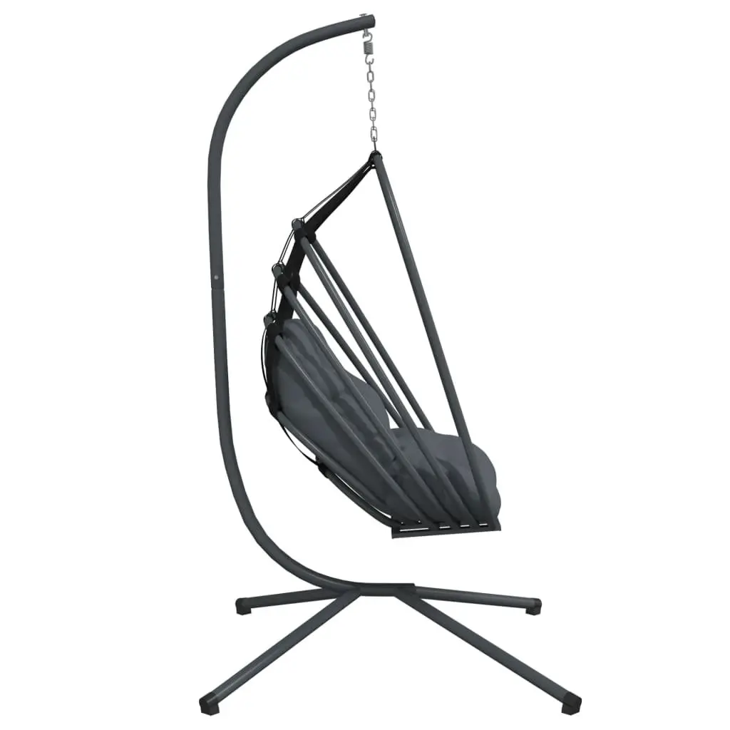 Anthracite Hanging Egg Chair with Stand