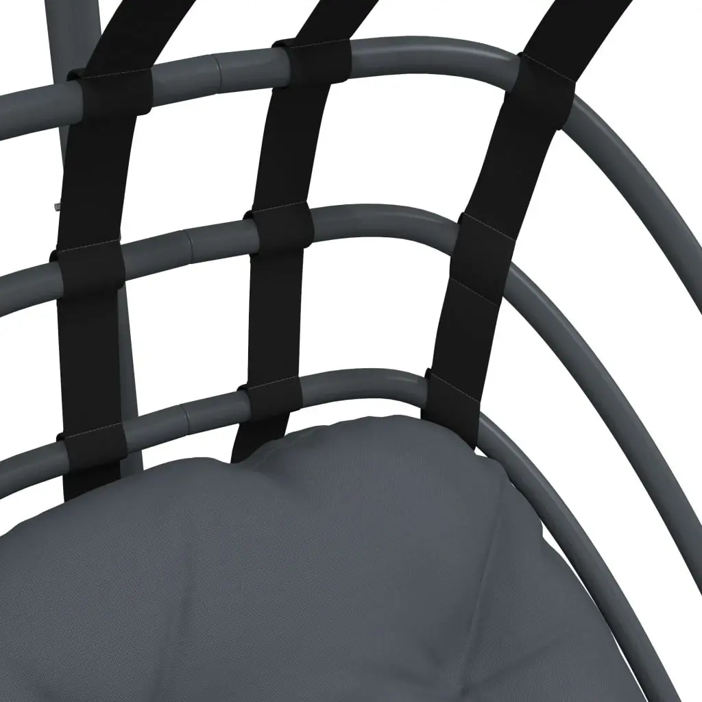 Anthracite Hanging Egg Chair with Stand