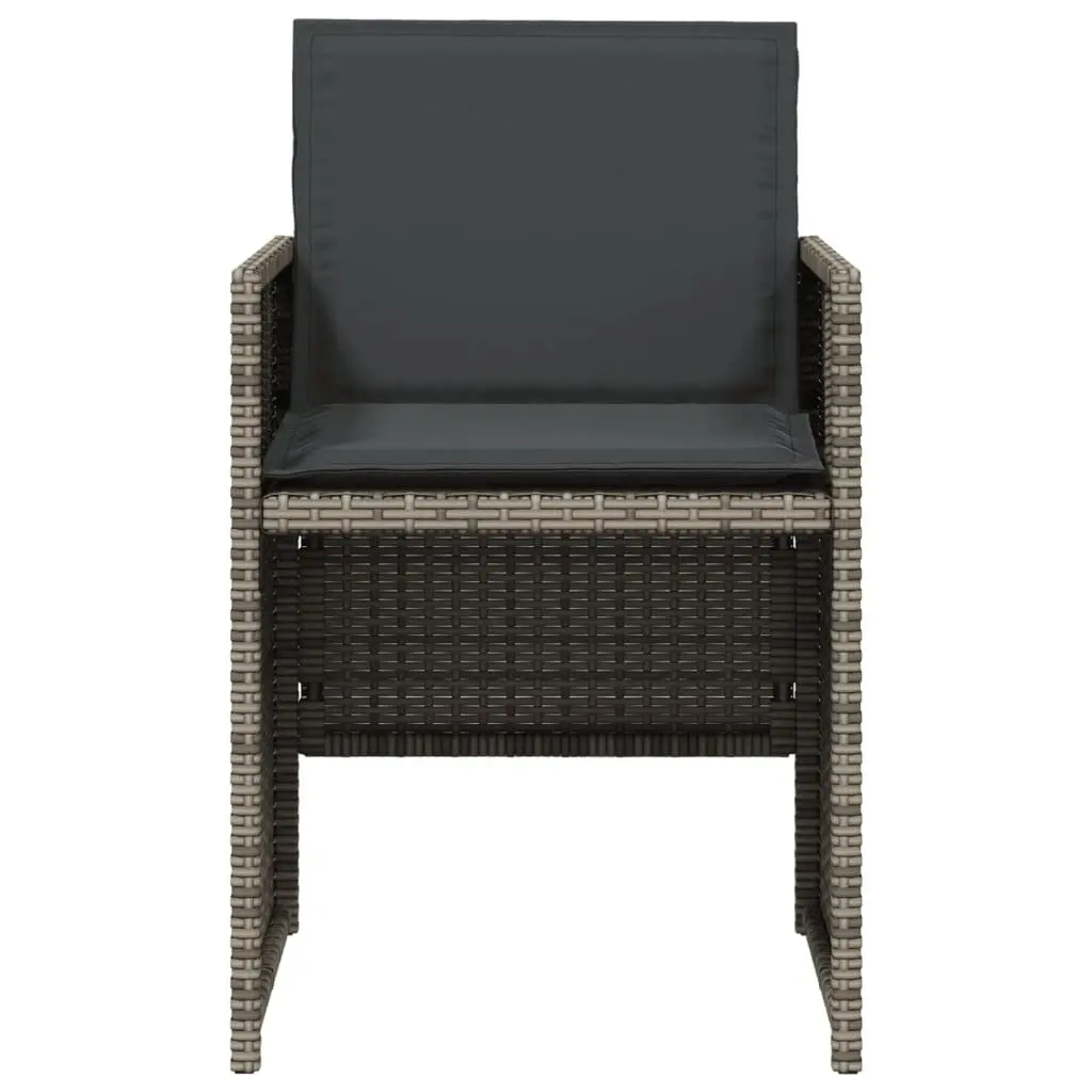Outdoor Chairs Poly Rattan 4 Piece Garden Seating Grey
