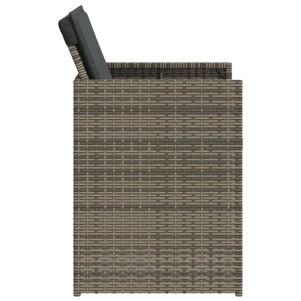 Outdoor Chairs Poly Rattan 4 Piece Garden Seating Grey