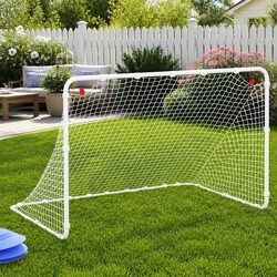 White Portable Soccer Goal with Sturdy Net 122x81x81 cm