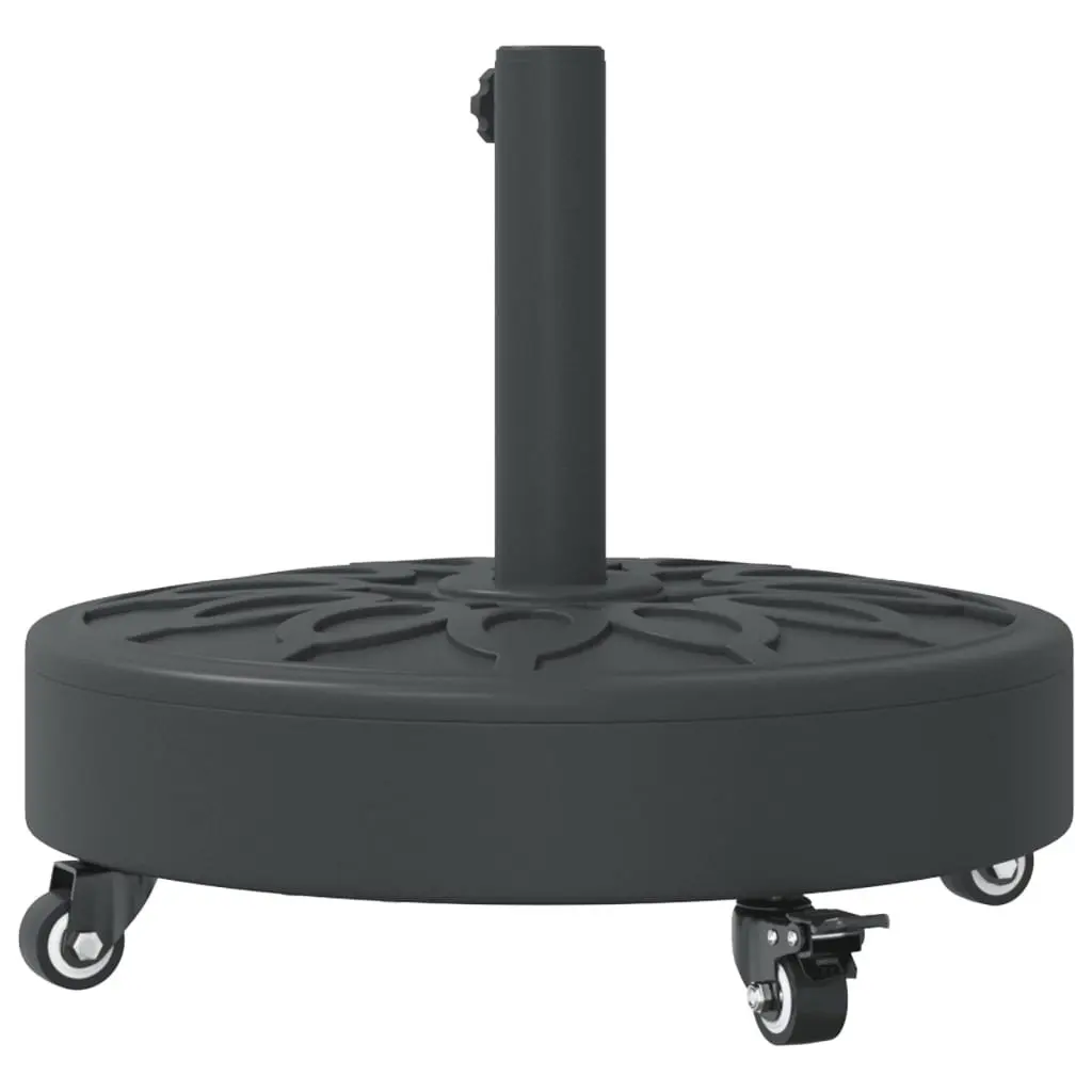 Round Parasol Base with Lockable Wheels
