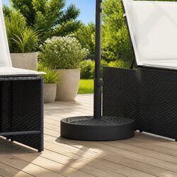 Heavy-Duty 25 kg Outdoor Umbrella Stand with Black Design