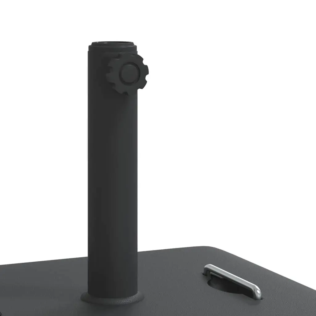 Parasol Base Square Black Stable Umbrella Foundation Concrete Filled Handles