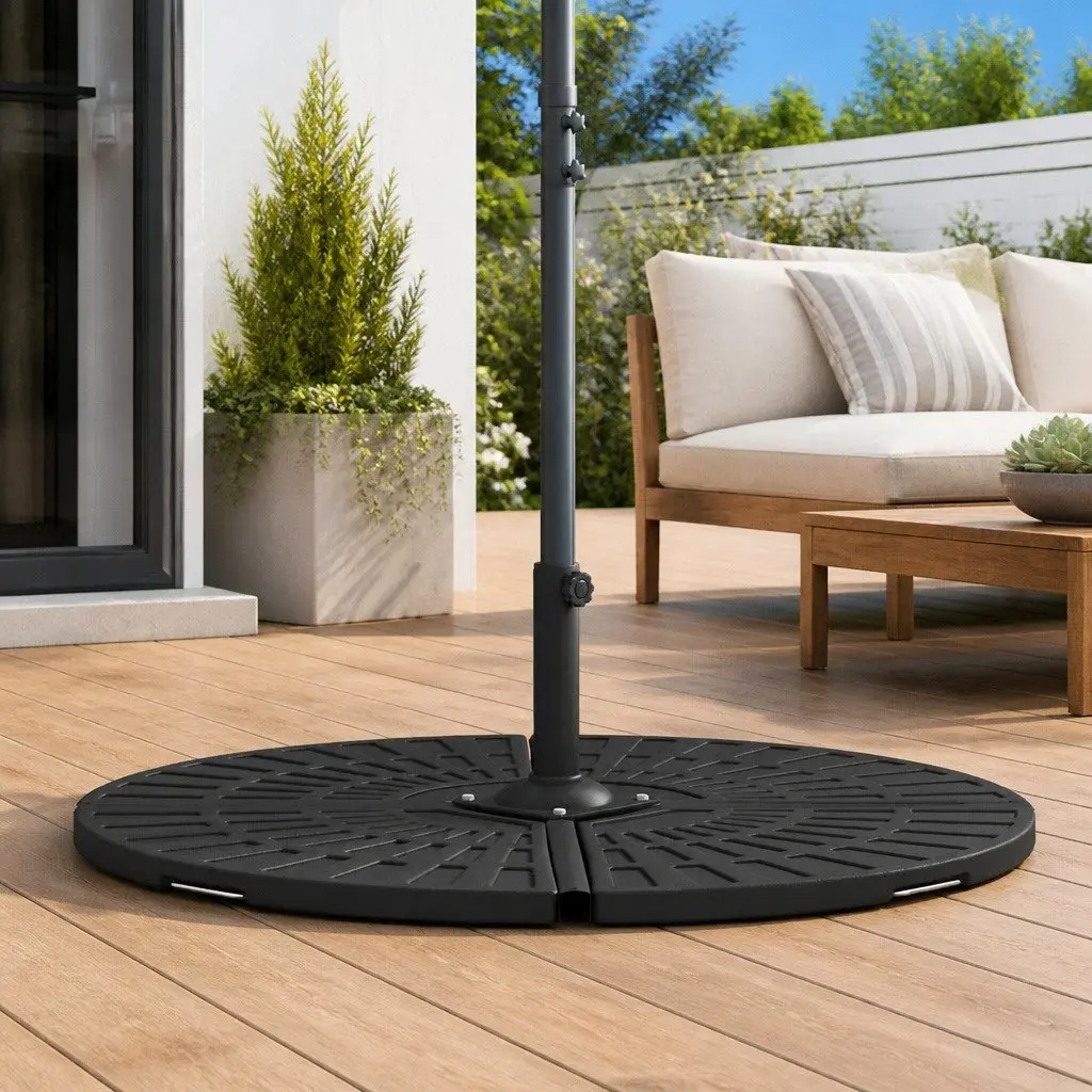 Parasol Base Weight Polyethene Concrete 14kg Black