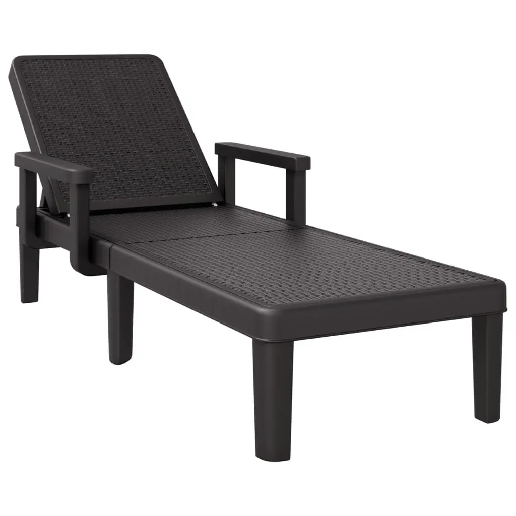 Sun Lounger with 4-Way Adjustable Backrest