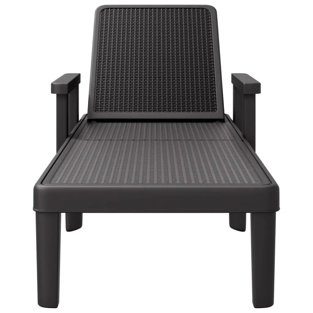 Sun Lounger with 4-Way Adjustable Backrest