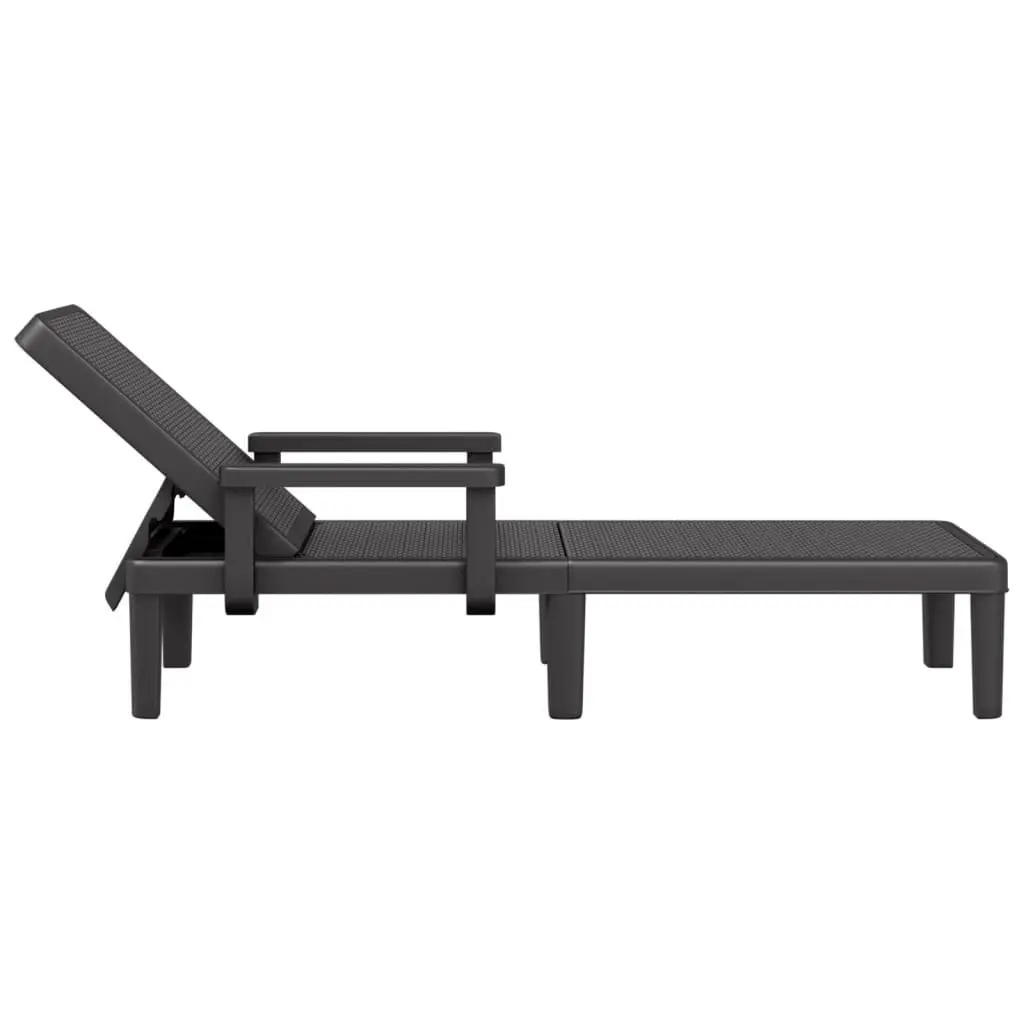 Sun Lounger with 4-Way Adjustable Backrest