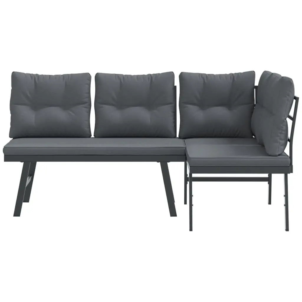 Outdoor Garden Benches Set with Cushions