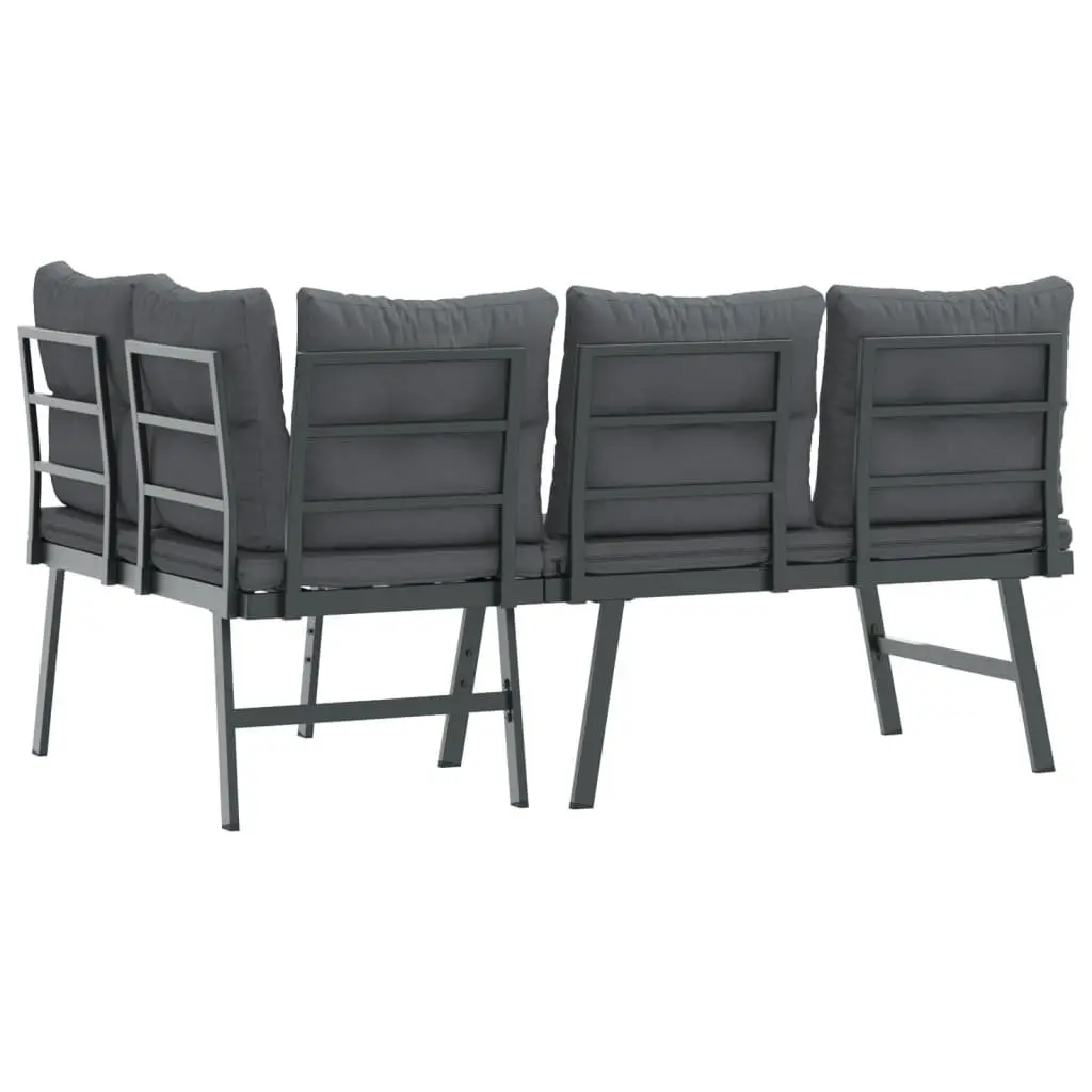 Outdoor Garden Benches Set with Cushions