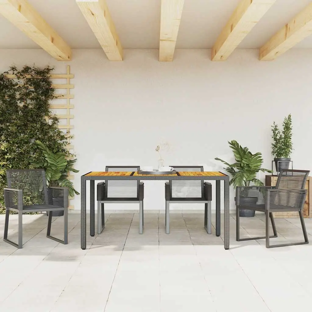 Set of 4 Durable Black Outdoor Garden Chairs