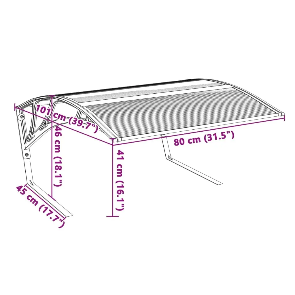Robot Mower Garage Shelter Canopy Weather Protection Durable PC Sheets Metal Stands Aluminium Strips 80 x 101 x 46 cm