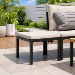 Durable Black Garden Stool with Adjustable Cushion