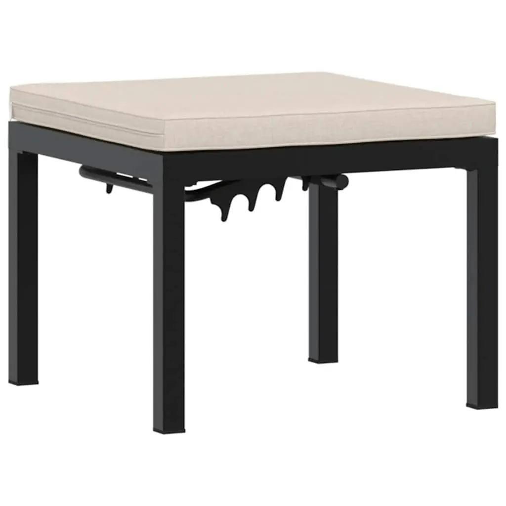 Black Garden Stool with Adjustable Cushion