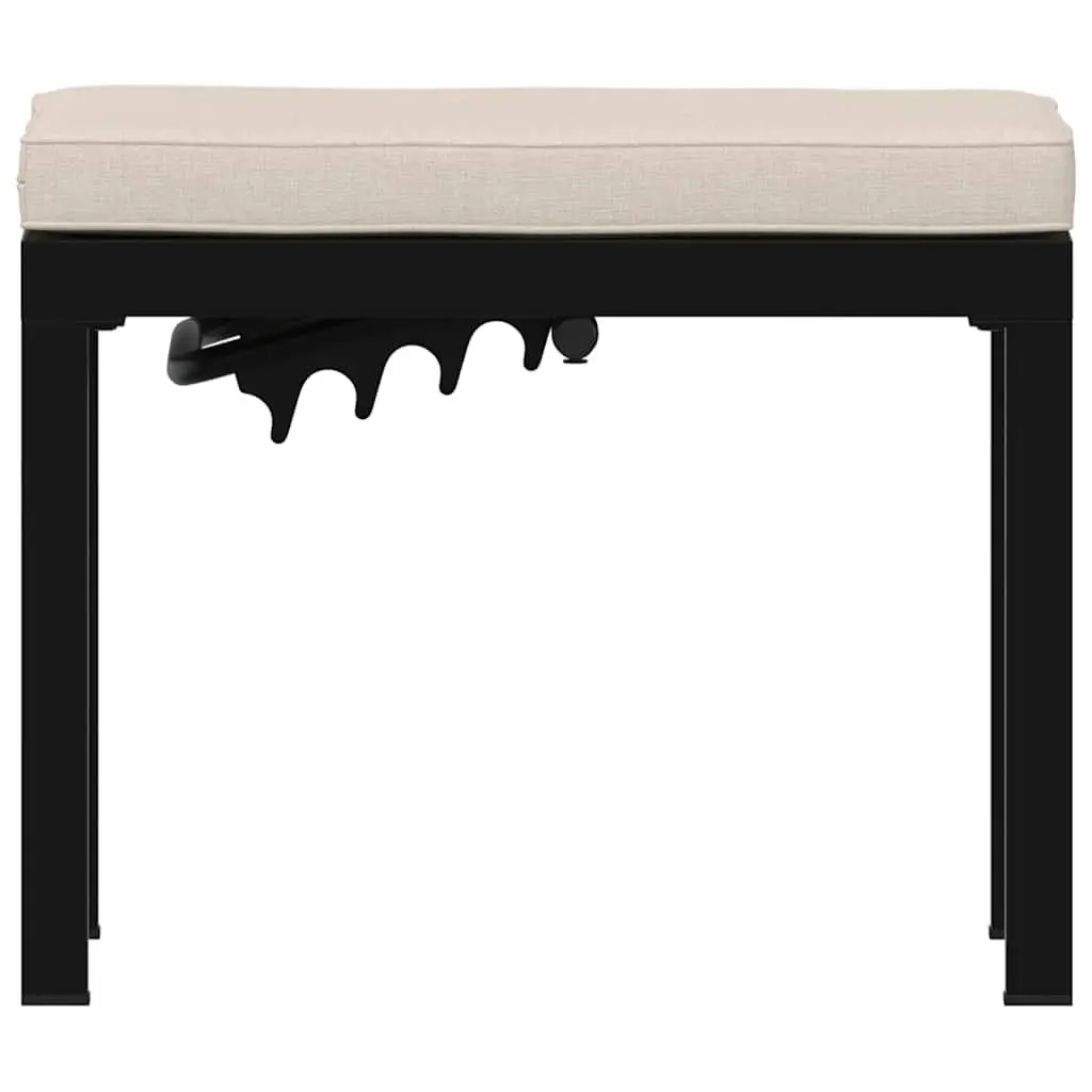 Black Garden Stool with Adjustable Cushion