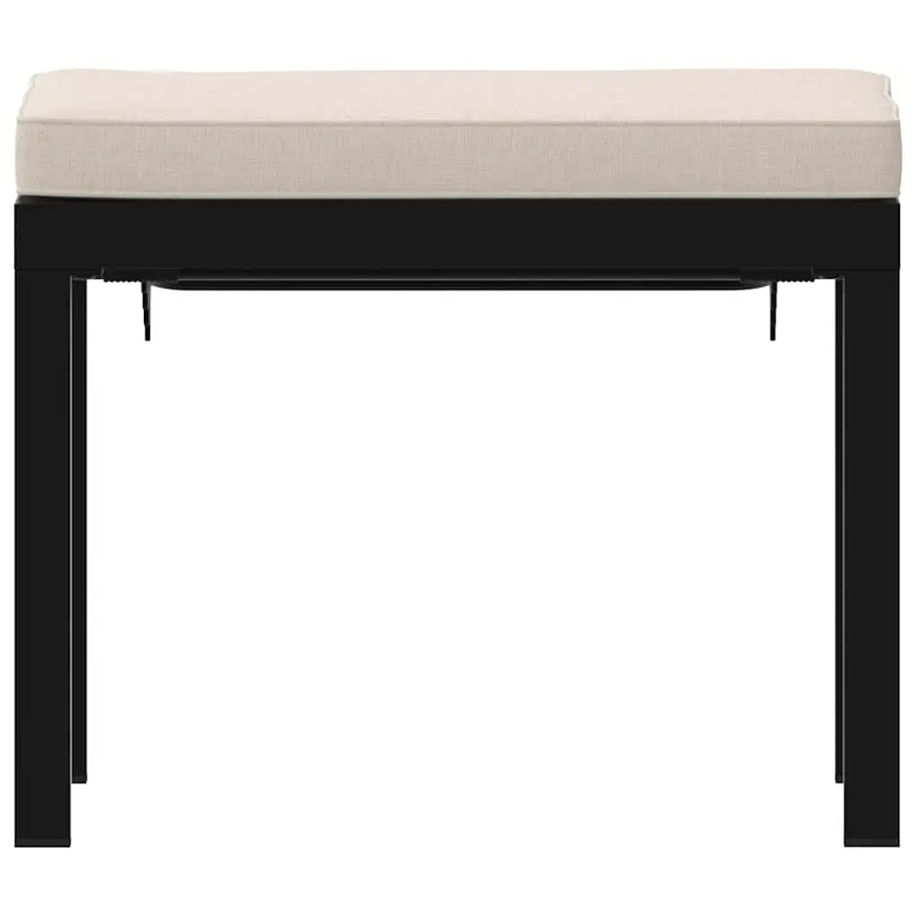Black Garden Stool with Adjustable Cushion