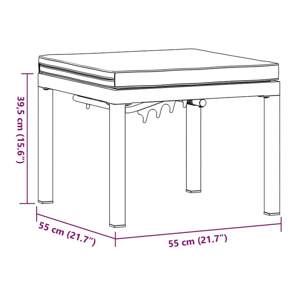 Outdoor Garden Stool with Padded Cushion