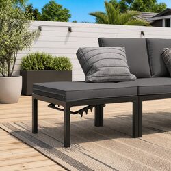 Durable Black Garden Stool with Adjustable Cushion