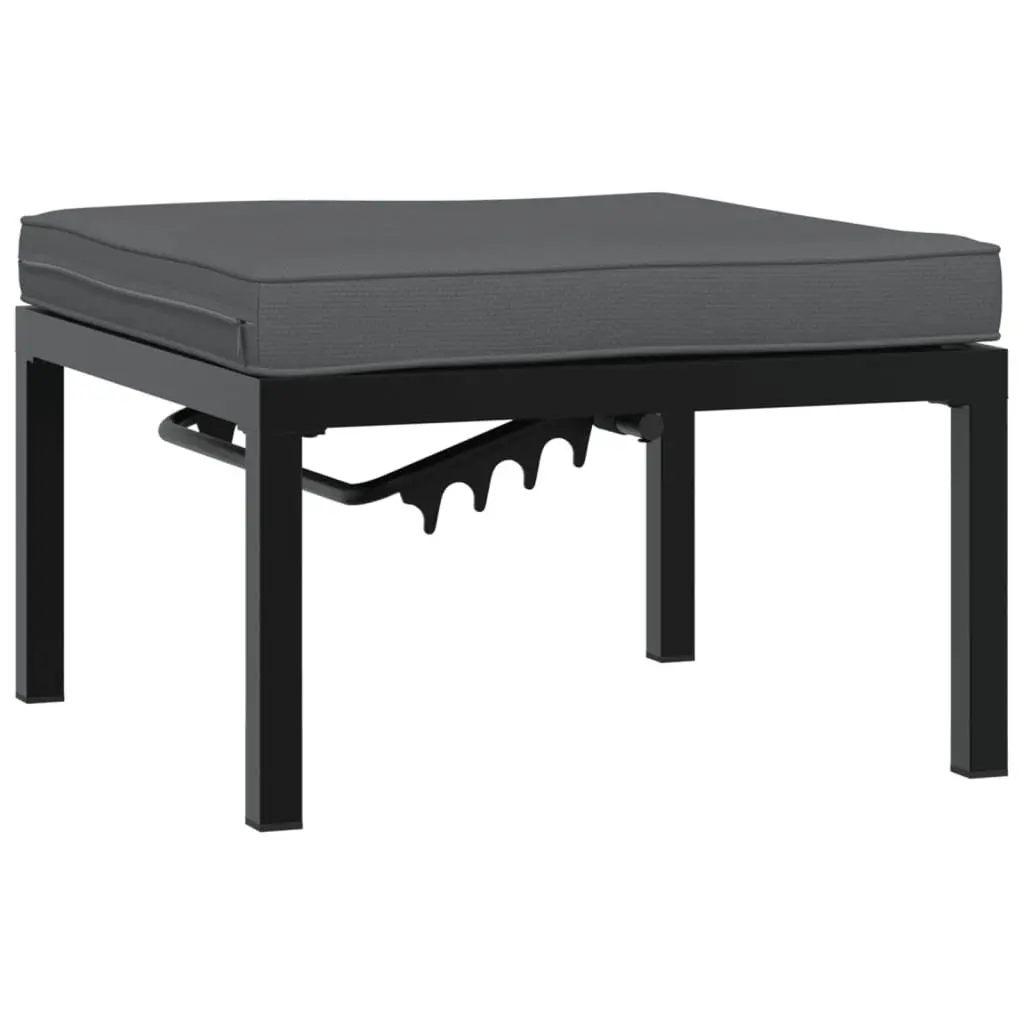 Black Garden Stool with Adjustable Cushion