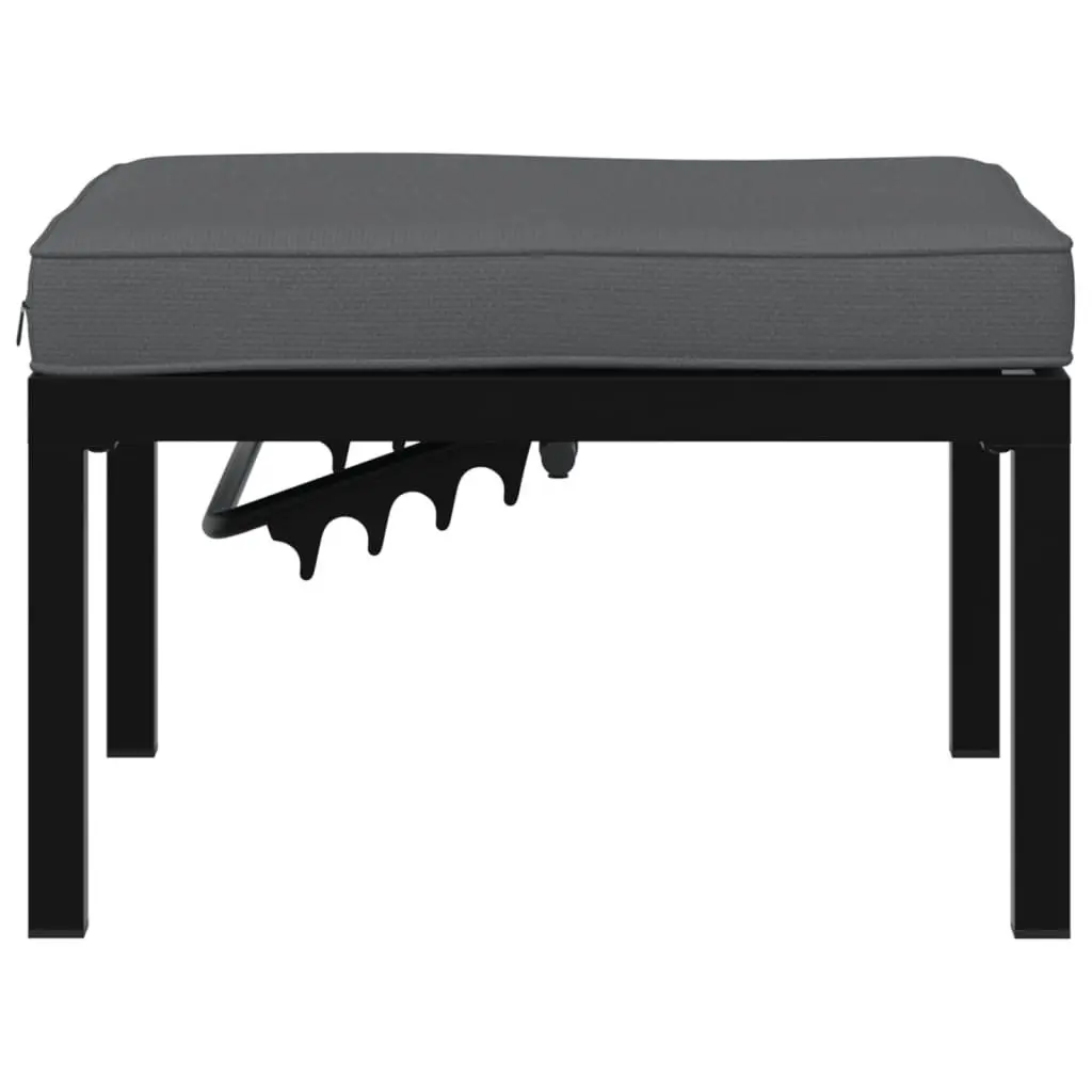 Black Garden Stool with Adjustable Cushion