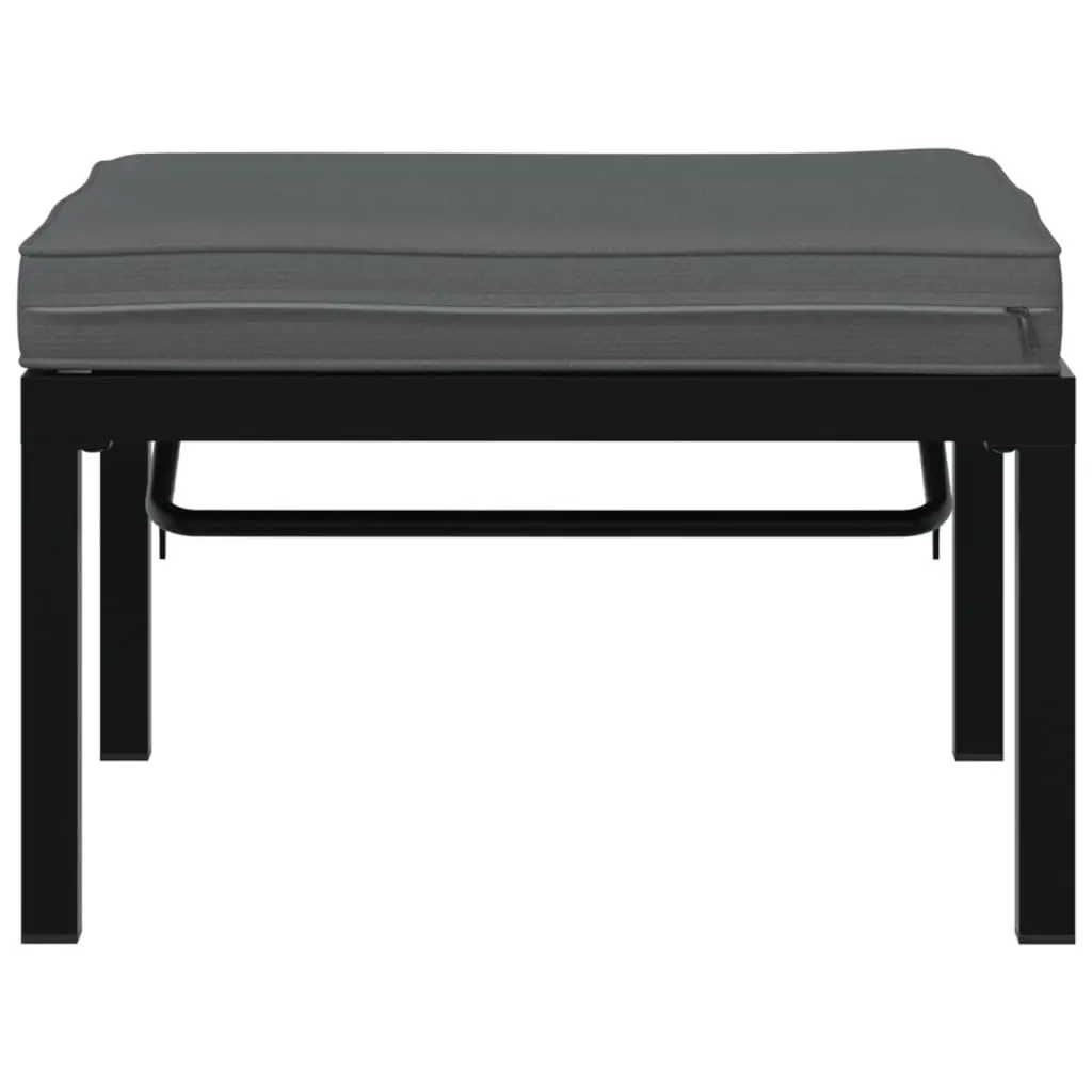 Black Garden Stool with Adjustable Cushion