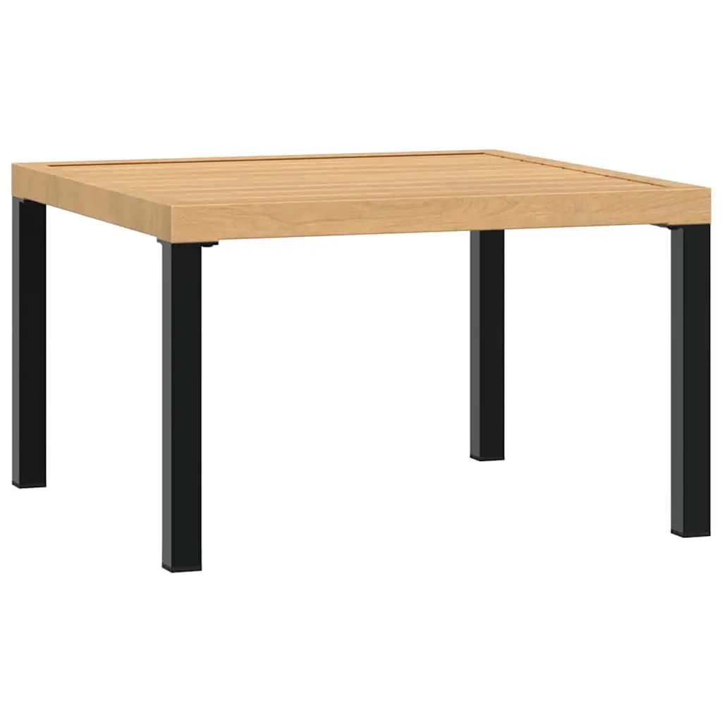 Black Square Garden Coffee Table for Outdoor Spaces