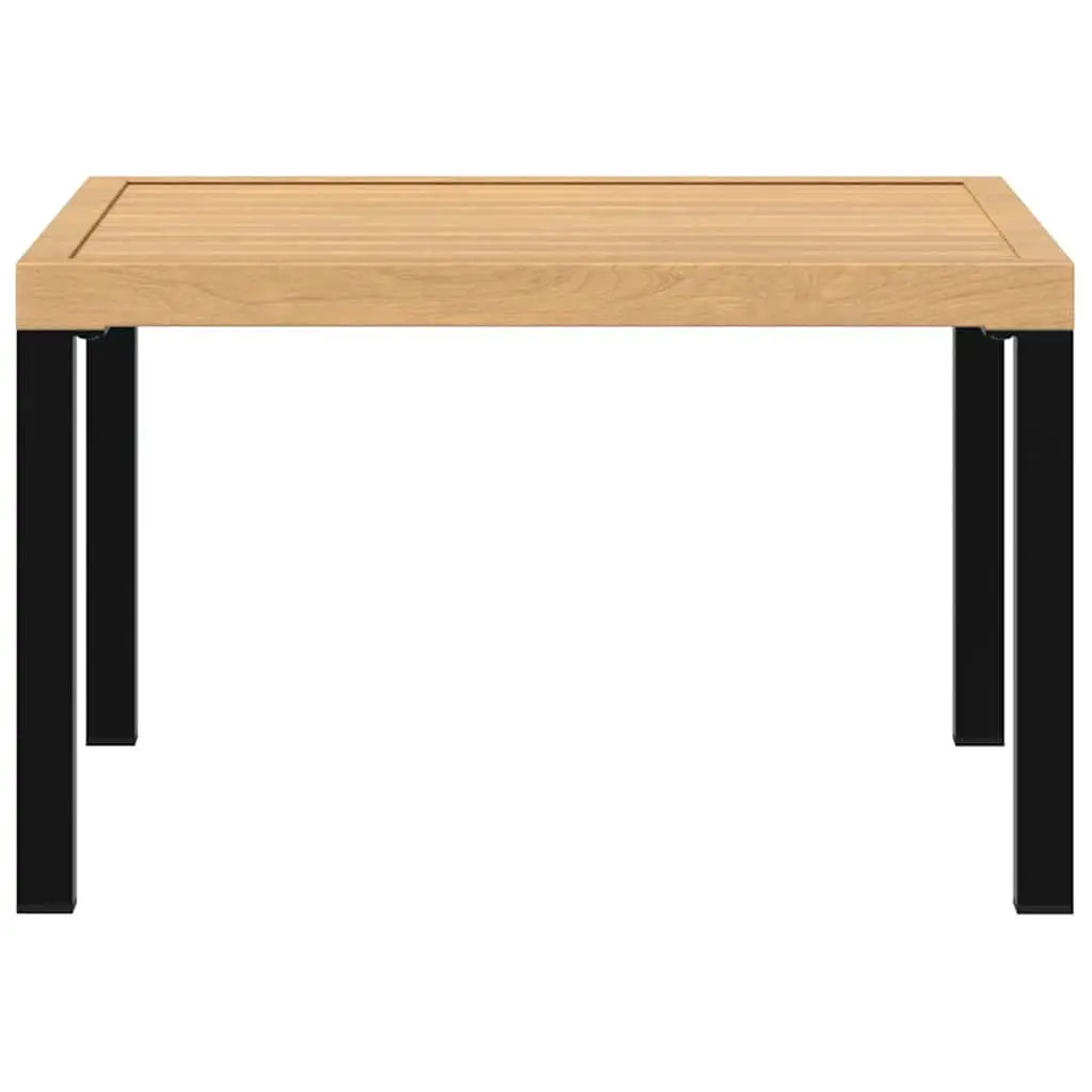 Black Square Garden Coffee Table for Outdoor Spaces
