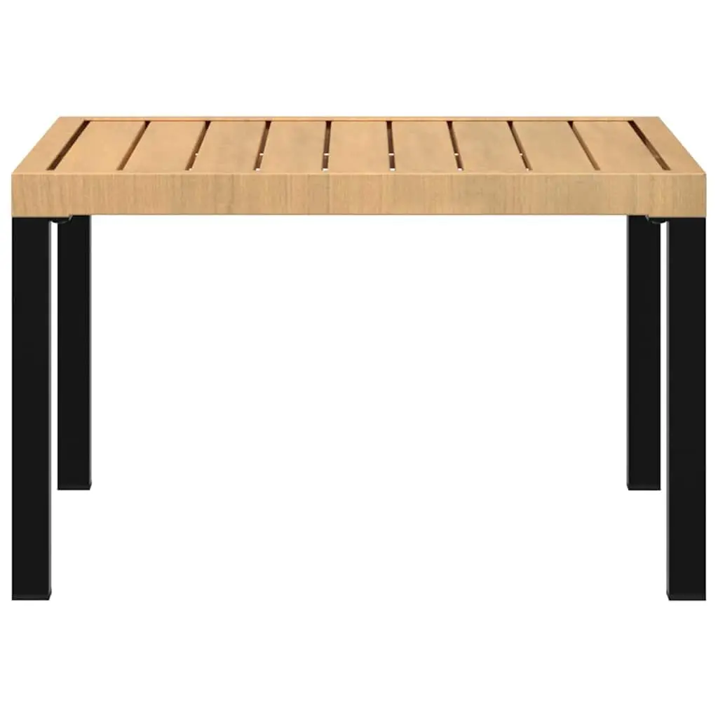 Black Square Garden Coffee Table for Outdoor Spaces