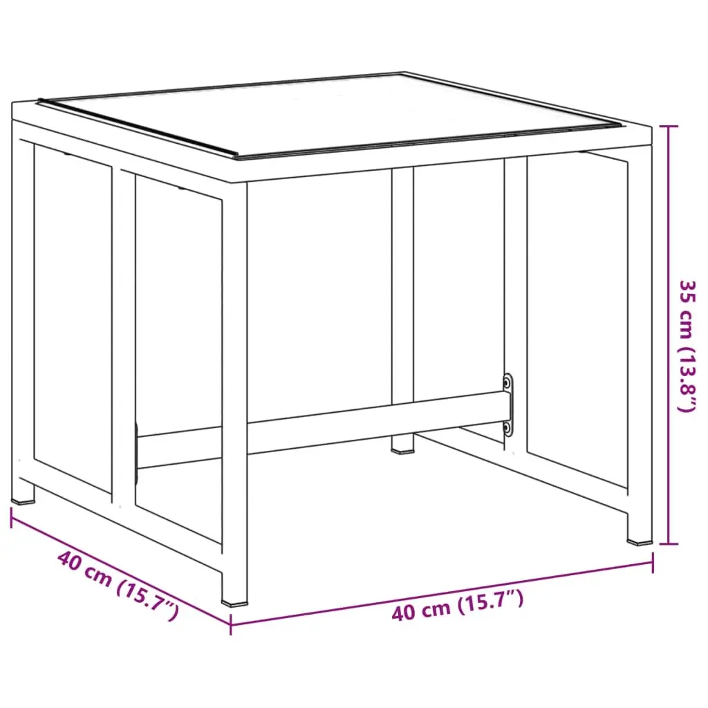 4-Piece Outdoor Garden Stools with Steel Frame